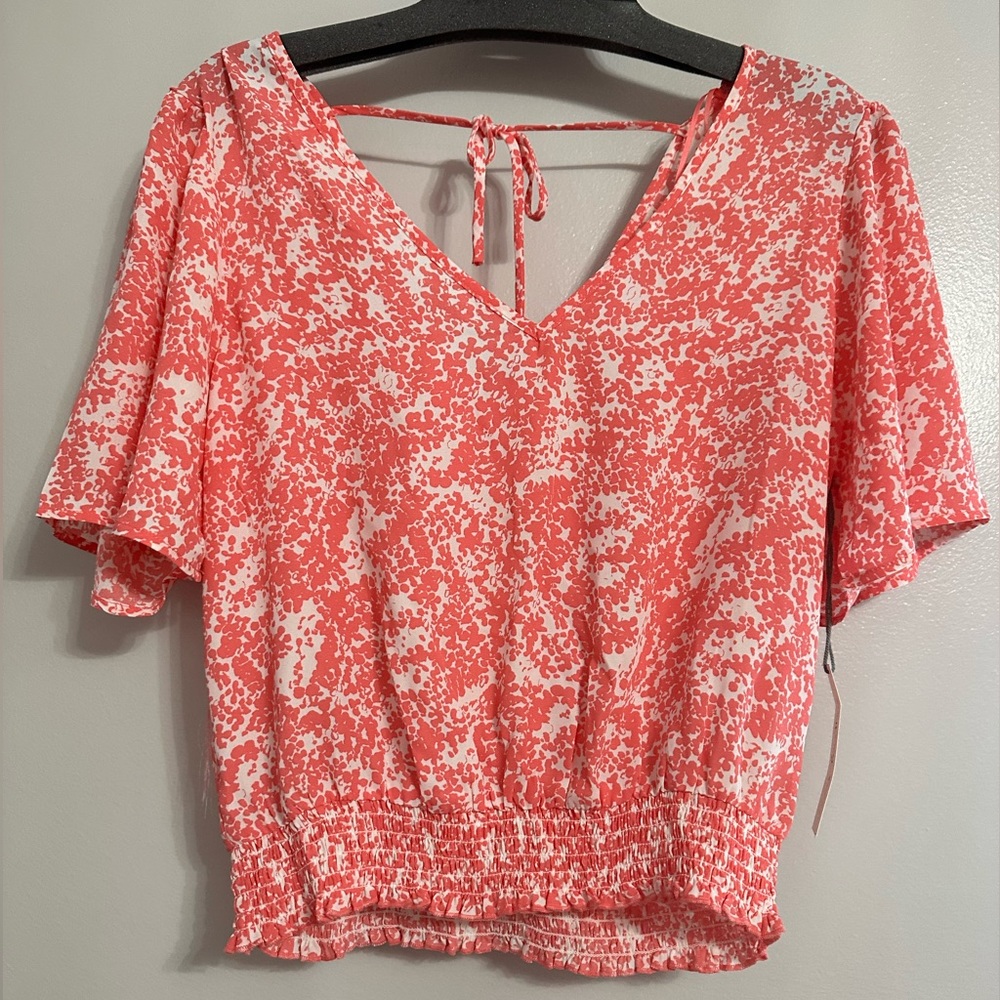 NWT Nine Britton Cidro hot pink smocked